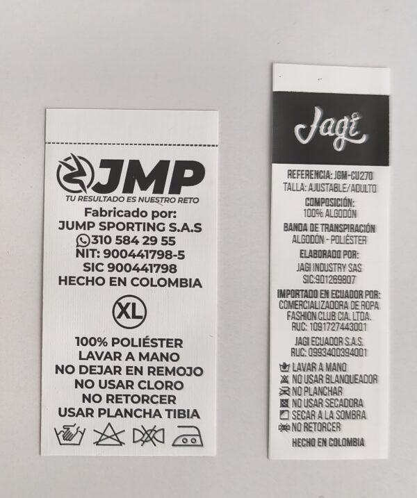 Marquillas en nylon